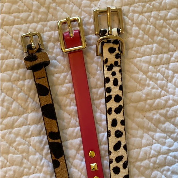Skinny belts - calf hair, studs, animal print - Picture 2 of 2